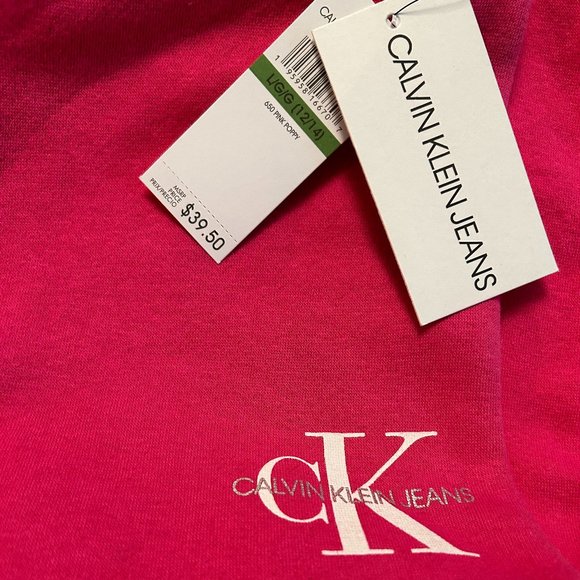 CALVIN KLEIN JEANS PINK POPPY JOGGERS - Picture 8 of 9